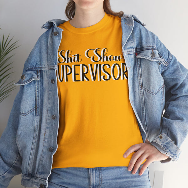 Sh*t Show Supervisor Plus Size Women Heavy Cotton Tee