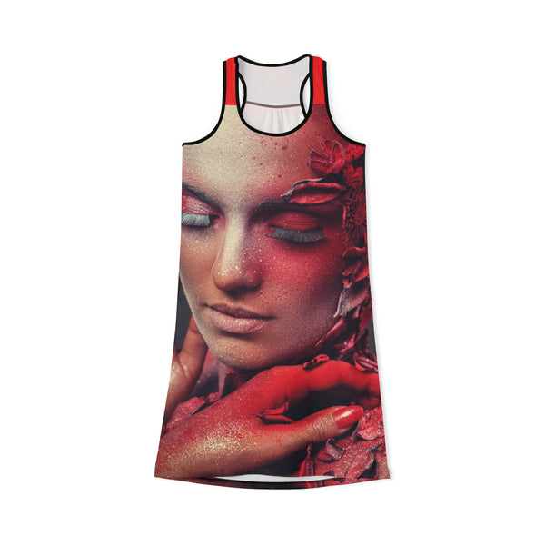 Red Flame Art Women's Racerback Dress