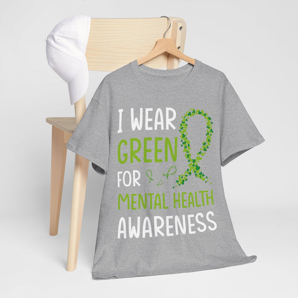"Mental Health Awareness" Woman Crewneck T-Shirt: Focus on the Good - Unisex Heavy Cotton Tee