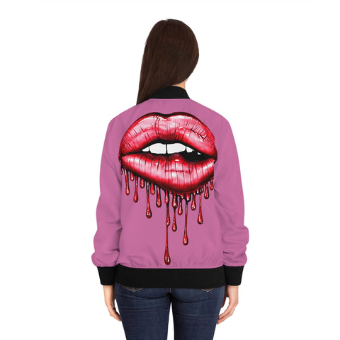 Pink Lips Women's Bomber Jacket