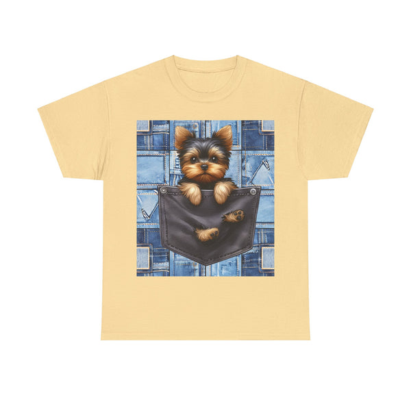"Denim Dog Patch" Plus Size Women Heavy Cotton Tee T-shirt