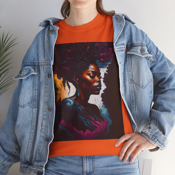 "Black Women" Woman Crewneck T-Shirt: Focus on the Good - Unisex Heavy Cotton Tee