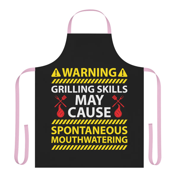 "Grilling Skills" Woman Apron, 5-Color Straps
