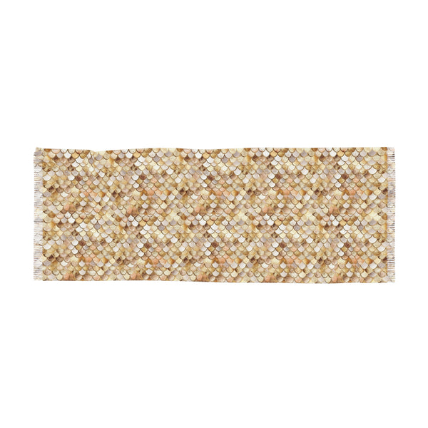 Gold Fish Scale Woman Light Scarf
