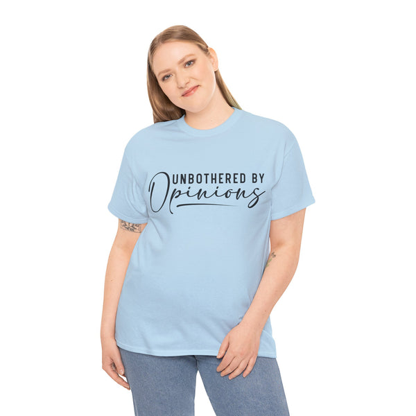 "Unbothered By Opinions" Plus Size Women Heavy Cotton Tee