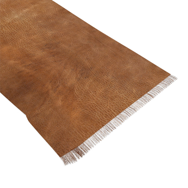 Faux Light Brown Leather Light Woman Scarf