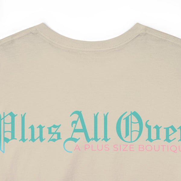 "Plus All Over" Plus Size Women Heavy Cotton Tee T-shirt