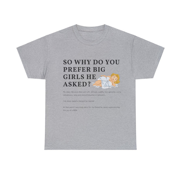 Why Big Girls Plus Size Women Heavy Cotton Tee