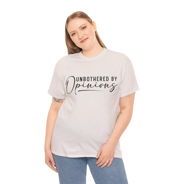 "Unbothered By Opinions" Plus Size Women Heavy Cotton Tee