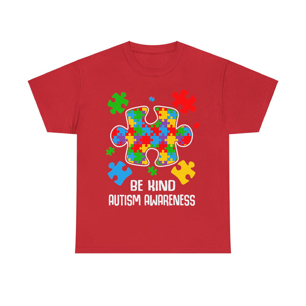 Autism Awareness "Be Kind" Plus Size Women Heavy Cotton Tee