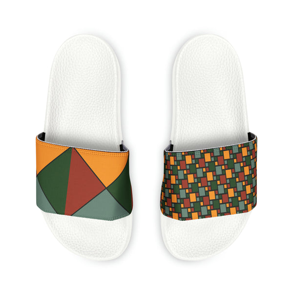 Two Tone Rasta Women's PU Slide Sandals