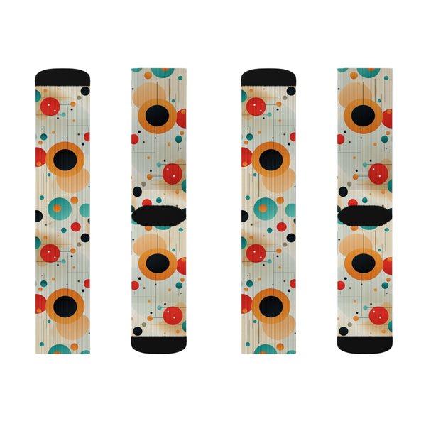 Dynamic Polka Dots Sublimation Woman Socks