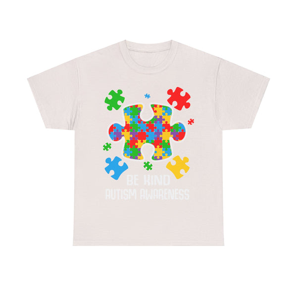 Autism Awareness "Be Kind" Plus Size Women Heavy Cotton Tee
