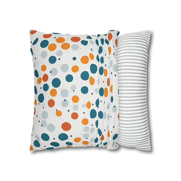 Spring Polka Dots Spun Polyester Square Pillowcase