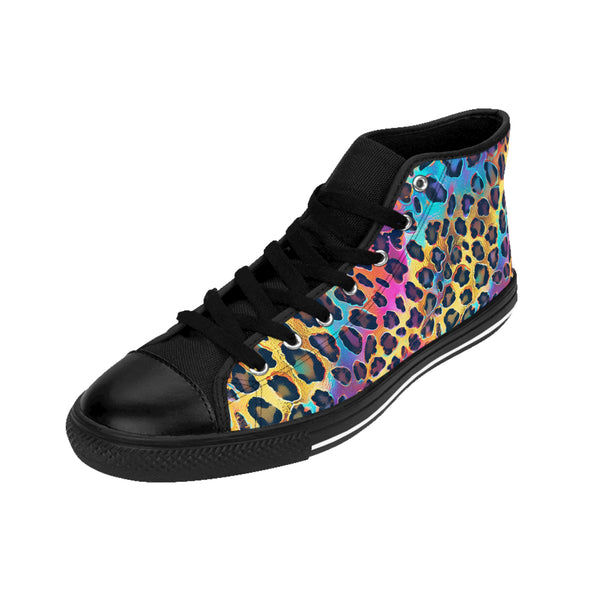 Holographic Cheetah Women's Classic Sneakers