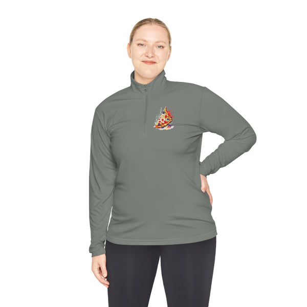 Pizza Woman Quarter-Zip Active Pullover