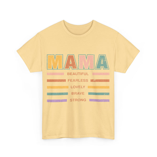 "Mama is Beautiful" Plus Size Women Heavy Cotton Tee T-Shirt