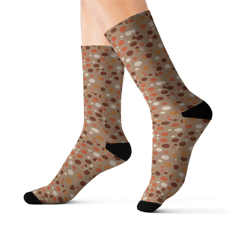 Warm Polka Dots Sublimation Woman Socks