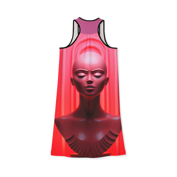 3D Face Art Women's Racerback Dress