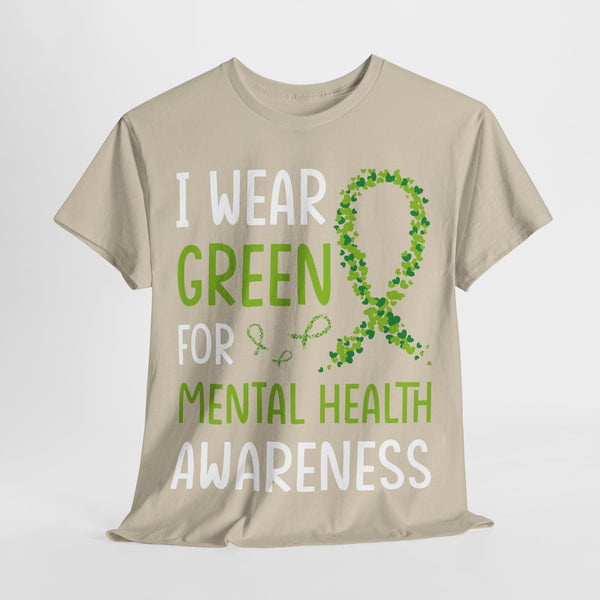 "Mental Health Awareness" Woman Crewneck T-Shirt: Focus on the Good - Unisex Heavy Cotton Tee