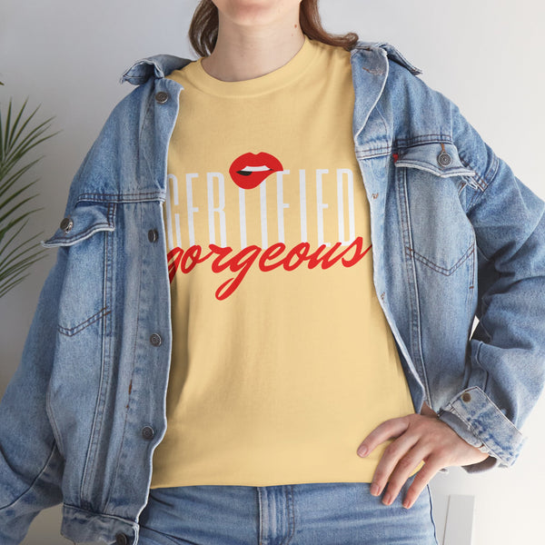 Certified Gorgeous Plus Size Women Heavy Cotton Tee