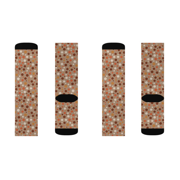 Warm Polka Dots Sublimation Woman Socks