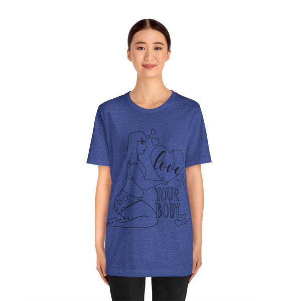 Body Positive Plus Size Woman Jersey Short Sleeve Tee T-Shirt