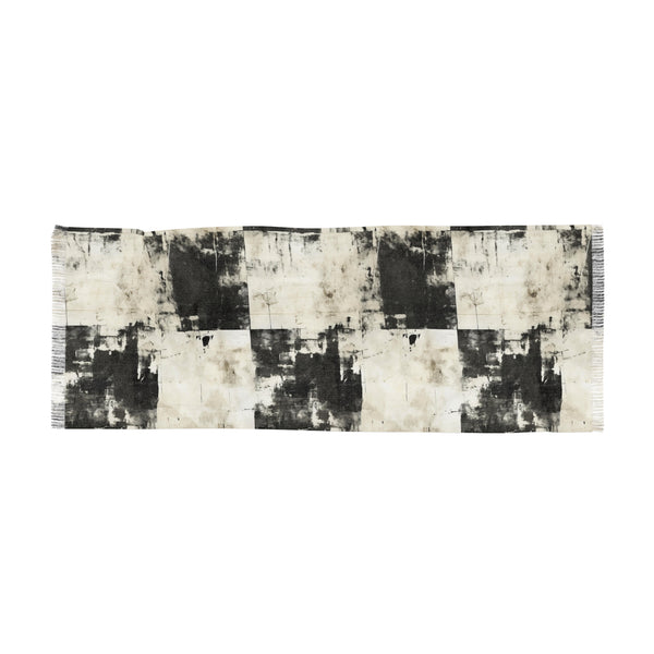 Distressed Black & White Light Woman Scarf