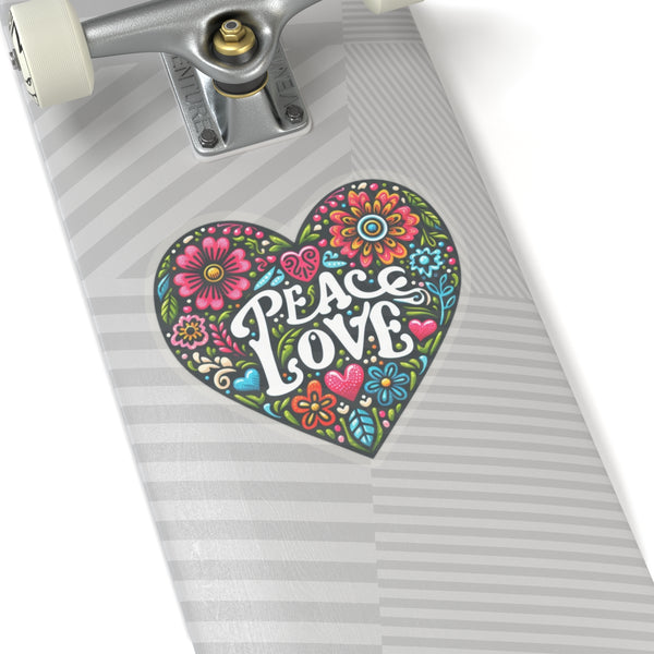 Peace & Love Kiss-Cut Stickers