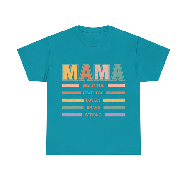 "Mama is Beautiful" Plus Size Women Heavy Cotton Tee T-Shirt