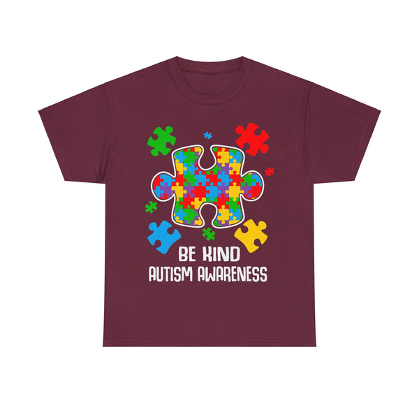 Autism Awareness "Be Kind" Plus Size Women Heavy Cotton Tee