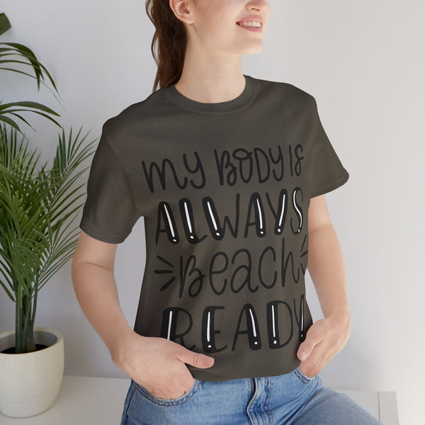"Body Positivity" Quotes Plus Size Woman Jersey Short Sleeve Tee T-Shirt