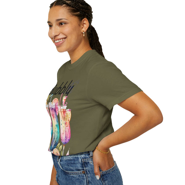 Bubbly Plus Size Woman Garment-Dyed T-shirt