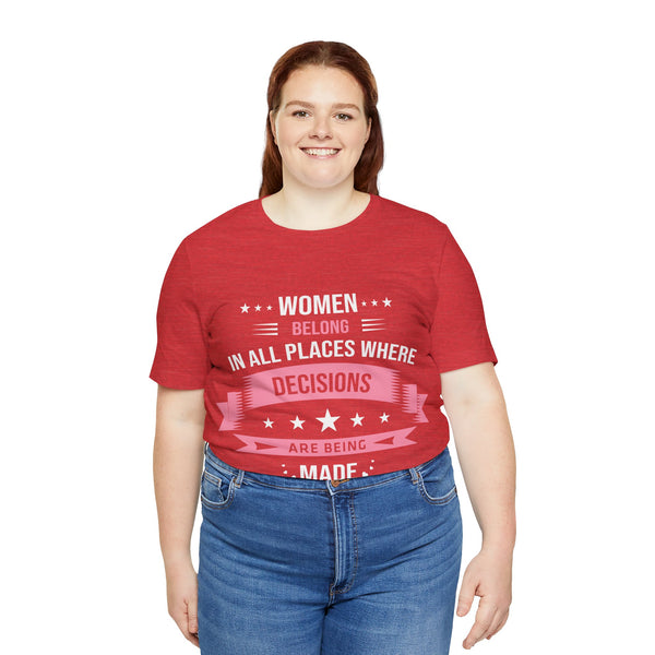 "Women Belong IN All Palaces Where Decisions Are Being Made" Plus Size Woman Jersey Short Sleeve Tee T-Shirt