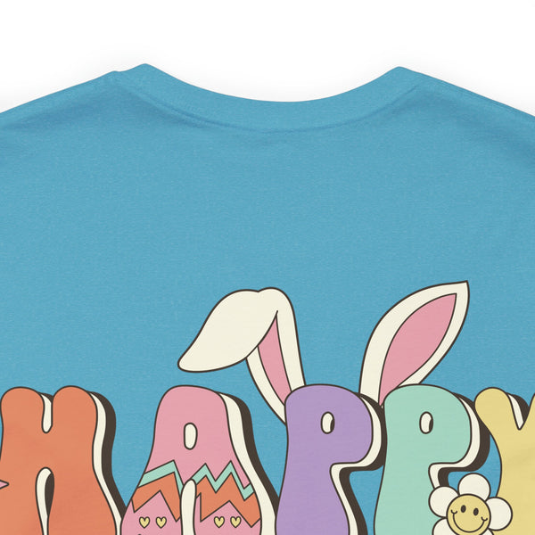 Happy Easter Plus Size Woman Jersey Short Sleeve Tee T-Shirt