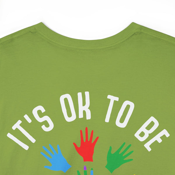 Autism Awareness "Be Kind" Plus Size Women Heavy Cotton Tee