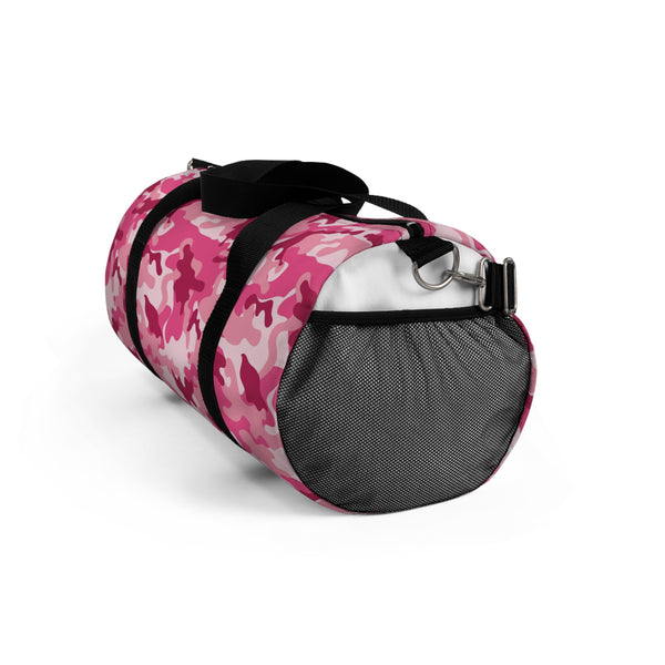 Pink Camouflaged Duffel Gym Bag