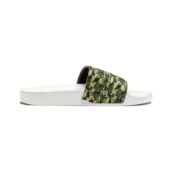 Green Camo Women's PU Slide Sandals Shoes