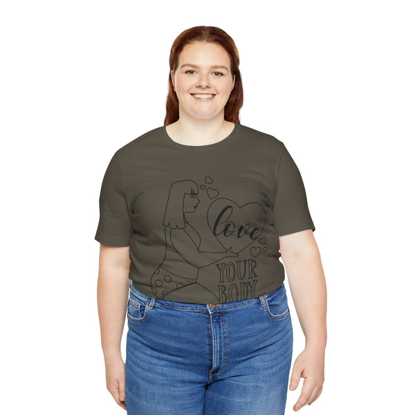 Body Positive Plus Size Woman Jersey Short Sleeve Tee T-Shirt