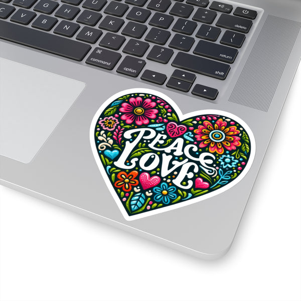 Peace & Love Kiss-Cut Stickers