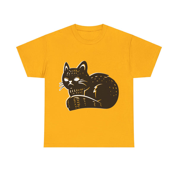 "Black Cat" Plus Size Women Heavy Cotton Tee T-Shirt