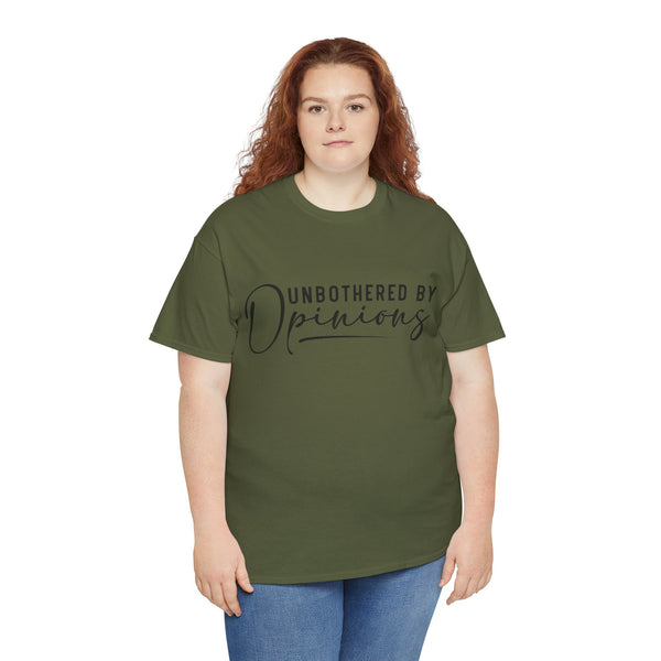 "Unbothered By Opinions" Plus Size Women Heavy Cotton Tee