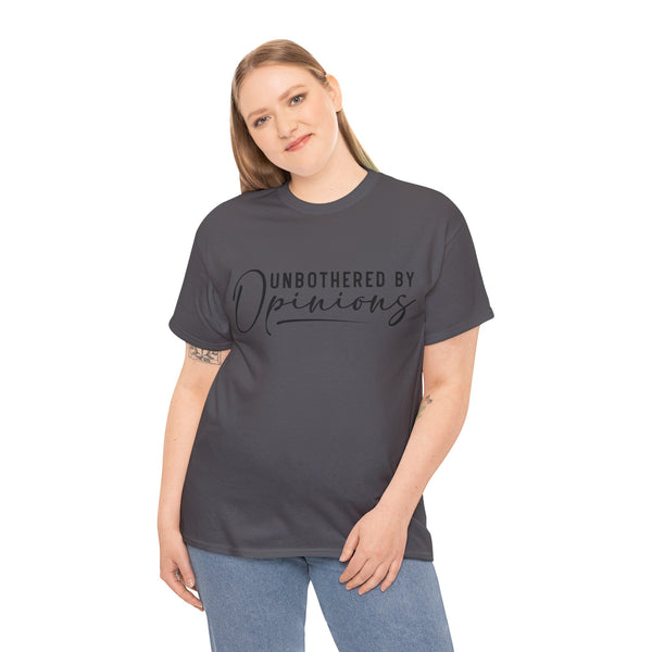 "Unbothered By Opinions" Plus Size Women Heavy Cotton Tee
