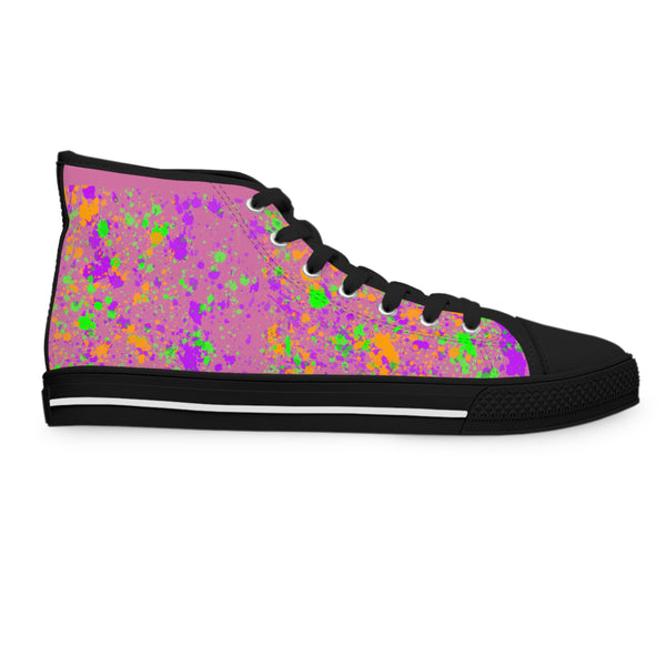Pink Splash Women's High Top Sneakers