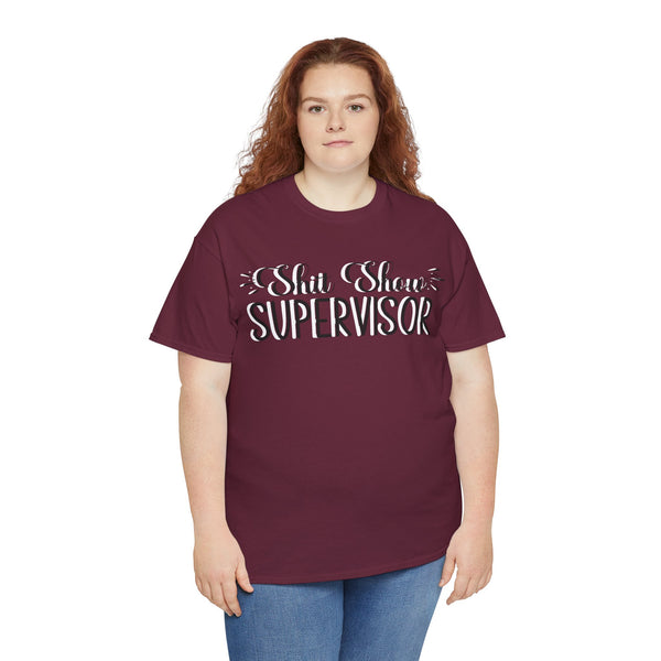 Sh*t Show Supervisor Plus Size Women Heavy Cotton Tee