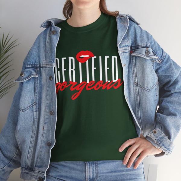 Certified Gorgeous Plus Size Women Heavy Cotton Tee