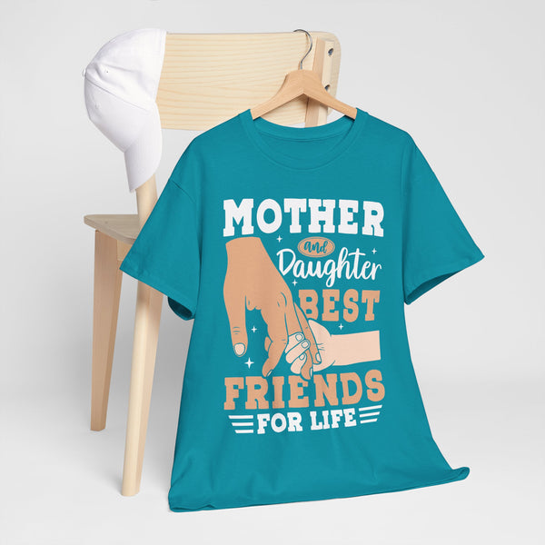 "Mom & Daughter Best Friends" Plus Size Women Heavy Cotton Tee T-Shirt