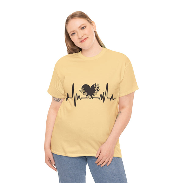 Love is Life Line Plus Size Women Heavy Cotton Tee