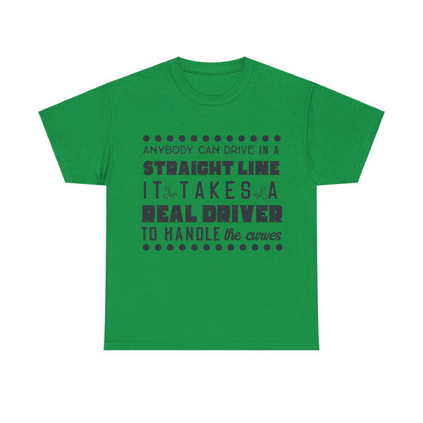 Anyone can Drive, Not handle Curves Plus Size Women Heavy Cotton Tee