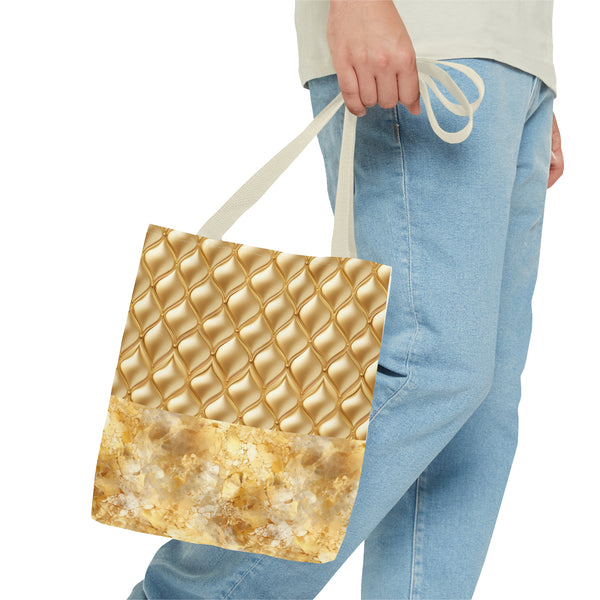 Gold Shimmer Reusable Tote Bag